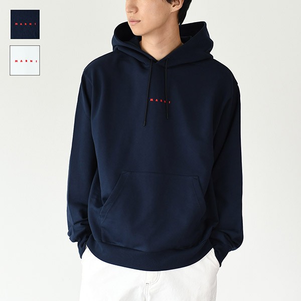 安いマルニ プリントロゴフーディー 偽物 FUMU0073P8 USCU87