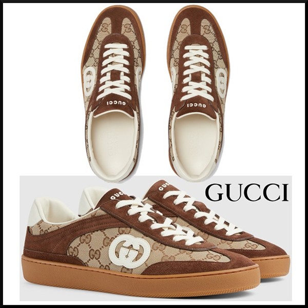 グッチ インターロッキングG付 メンズ スニーカー コピー 791742AAEGA2242