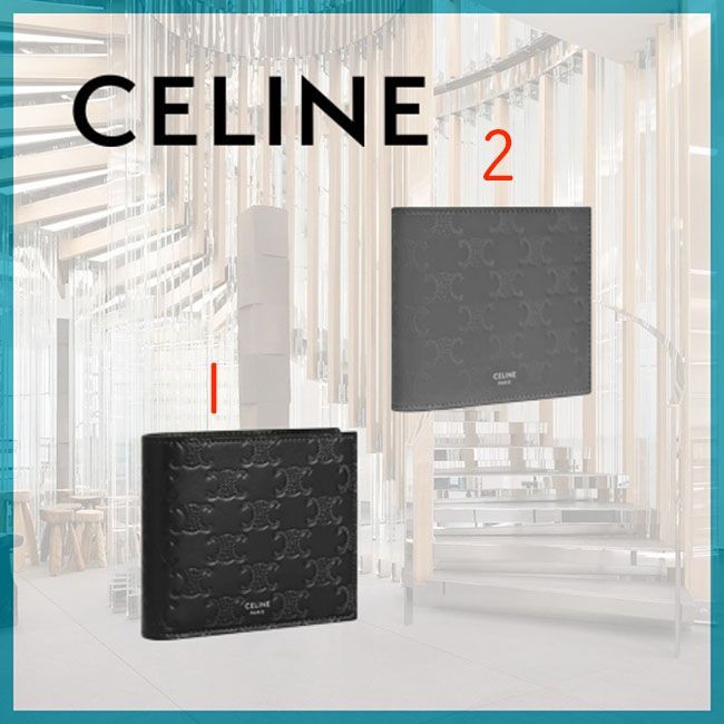 おすすめセリーヌ トリオンフ コピー エンボス加工 二つ折り財布 10C873FQB.38SI