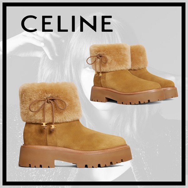 この上なく上品☆セリーヌ 偽物 トリオンフタッセル付き バルキー クロップドブーツ sl115221