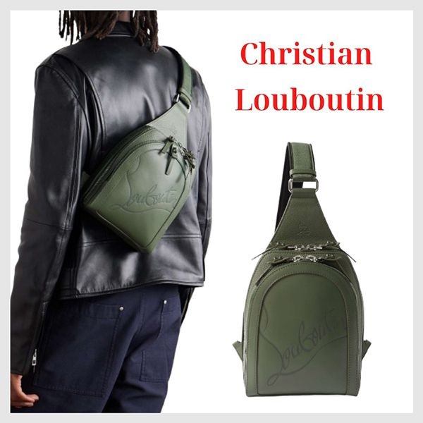 【限定大特価！】ルブタンレザースリングバックパック 偽物 ロゴ メッシュ cl01151