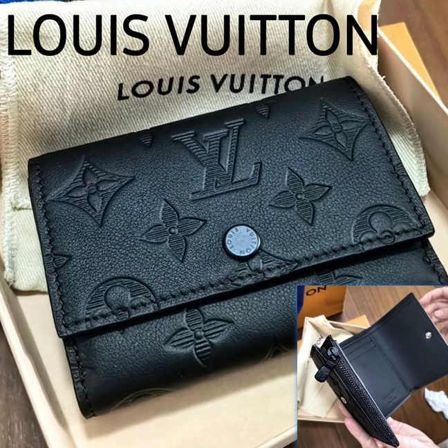 ルイヴィトン ヴィクター・ウォレット ミニ財布 コピー 黒 M12635