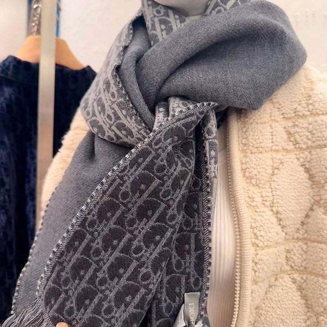 ディオール オブリーク ウール マフラー n級品 18E0005A0479