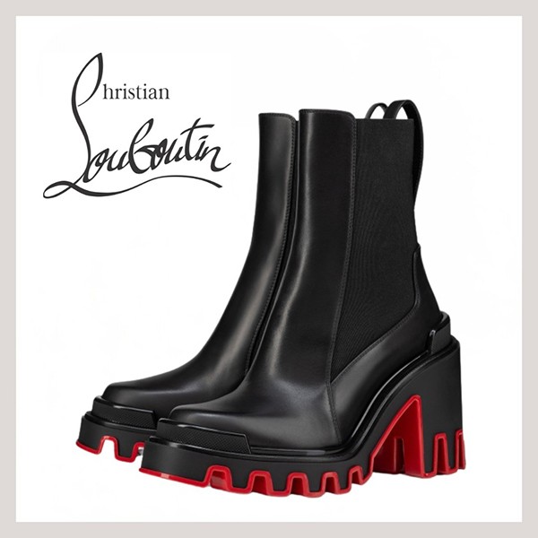 クリスチャンルブタン 偽物 Marchacroche Duna95 レザーアンクルブーツ lbt000015