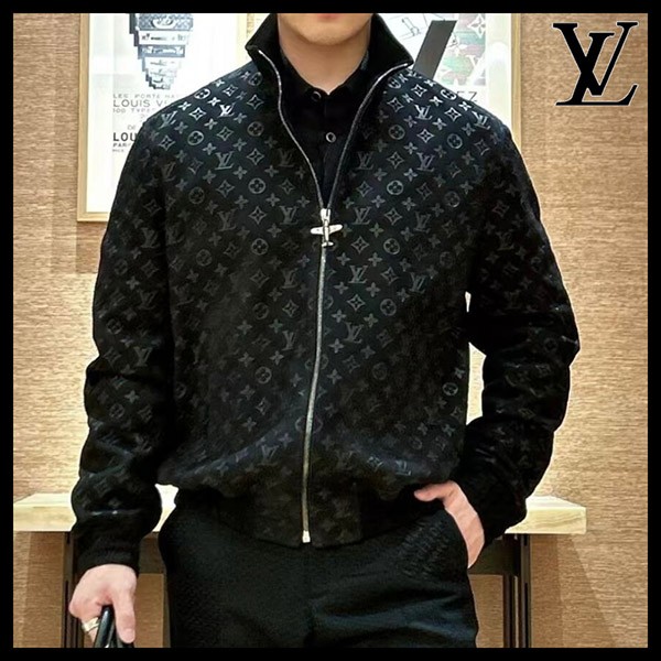 ルイヴィトン モノグラムデボス スエードトラックスーツジャケット 偽物 1AHBTX