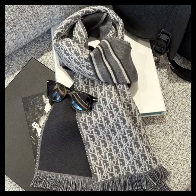 ディオール オブリーク ウール マフラー n級品 18E0005A0479