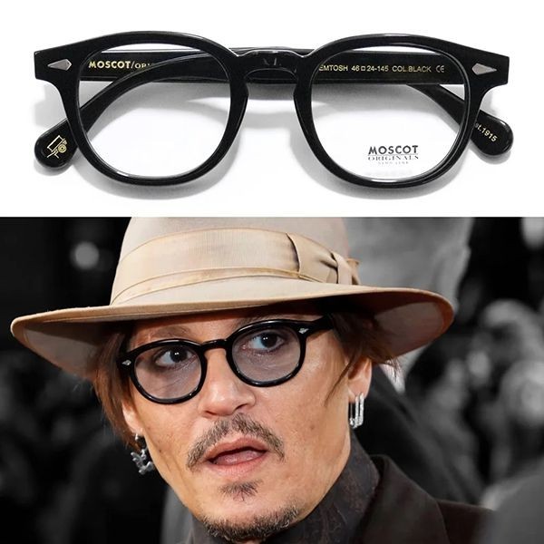 芸能人多数愛用 モスコット メガネ レムトッシュ 偽物 ブラック 52 25022201