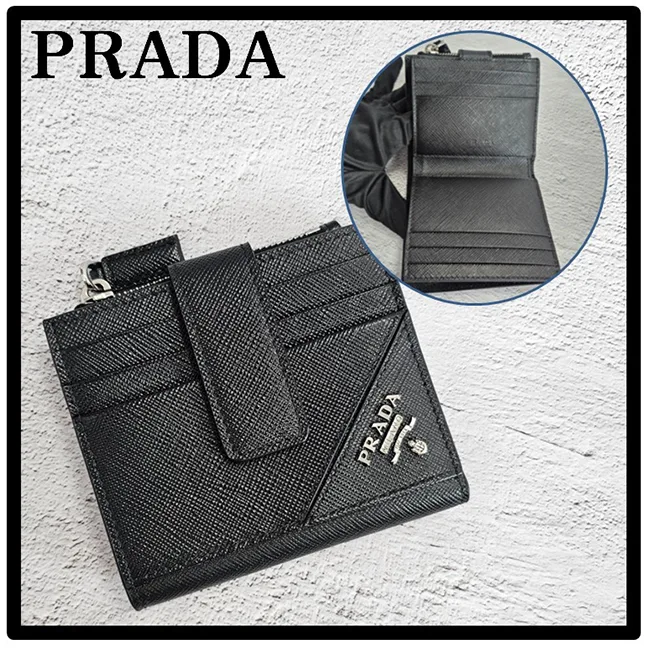 【セレブ多数愛用】プラダ サフィアーノ 小銭入れ 二つ折り財布 コピー カードケース 2MC066