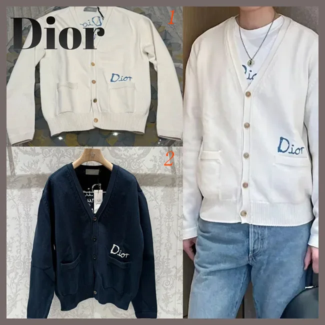 [一番信用]ディオール AND HYLTON NEL カーディガン 583M219A3003