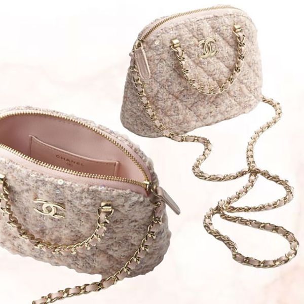 定番【入荷極小！優しいピンク】シャネル ツイード クラッチ 偽物 AP3354