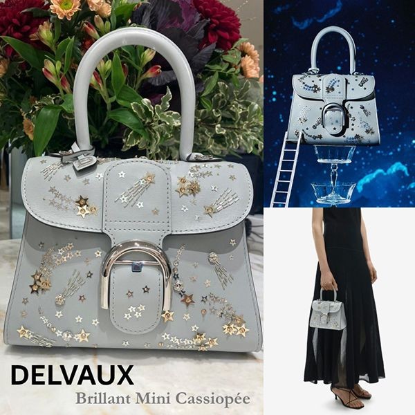 【追跡付き発送で安心】★デルヴォー ブリヨン 偽物 Mini カシオペア ボックスカーフ de02151