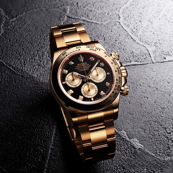2023年新作 ロレックス コスモグラフ デイトナ コピー イエローゴールド ブライトブラック／ゴールデン 126508G