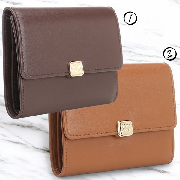 ミュウミュウ フレンチウォレット 折り財布 偽物 5MH040 2CVXF0NBL