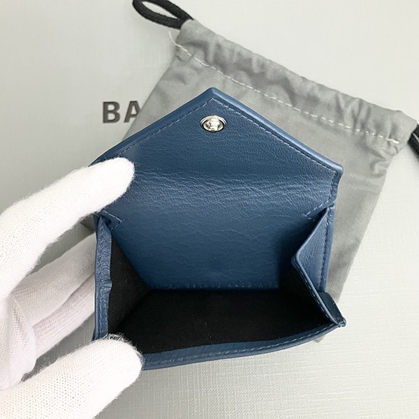 新作限定♪バレンシアガ コピー ペーパーミニウォレット 三つ折り ロゴ 3914461803N