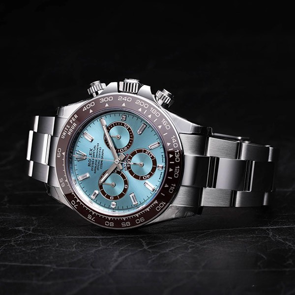 関税なし2023年新作 ロレックス コピー コスモグラフ デイトナ プラチナ・セラミック アイスブルー 126506A