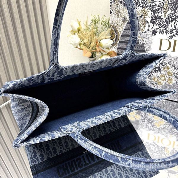 ディオール ブックトート n級品 ミディアム デニム オブリーク w25030501