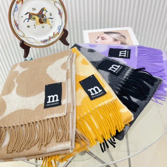 マリメッコ プレミアムスカーフ 偽物 ウォーターリップル柄 4色 25032907