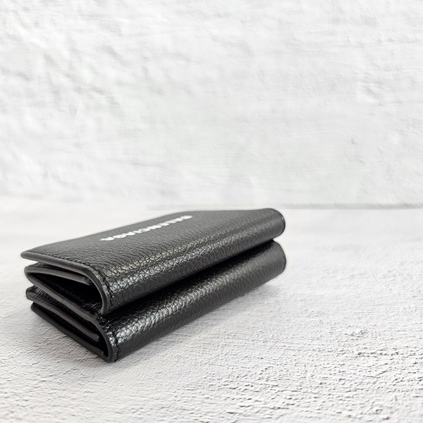 バレンシアガ 偽物 CASH ミニウォレット 小銭入れ付き レザー 三つ折り 財布 25031302