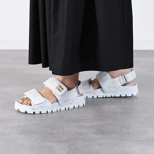 プレゼントに最適ミュウミュウ コピー スポーティーレザーサンダル 2色 5X134E3F33