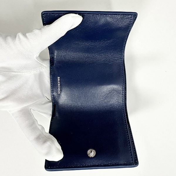 バレンシアガ クロコ 三つ折り ペーパー ミニ財布 偽物 3914461U6QN4617