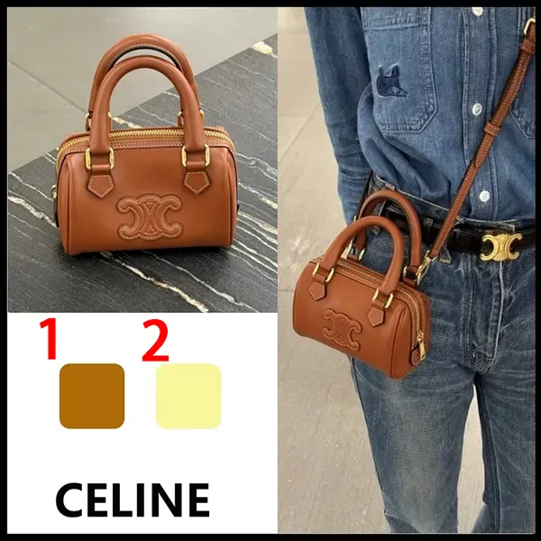 セリーヌ ミニ ボストン n級品 スムースカーフスキン 10P043ESM.04LU