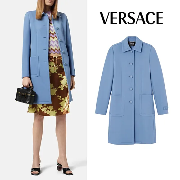 コピー品【数量限定】ヴェルサーチェ コート テーラリングラベル フェイク fsz999665