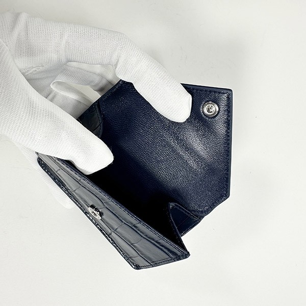 バレンシアガ クロコ 三つ折り ペーパー ミニ財布 偽物 3914461U6QN4617