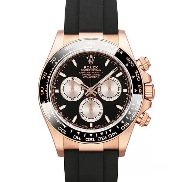 先取り！2023年新作 ロレックス コスモグラフ デイトナ コピー エバーローズゴールド・セラミック ブライトブラック/サンダスト 126515LN