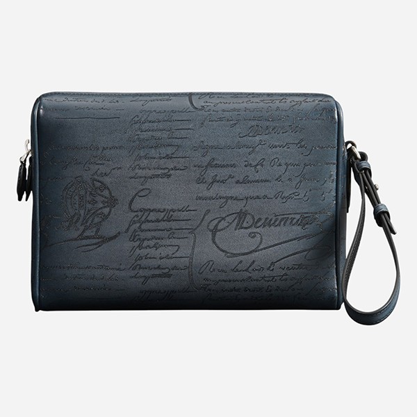 お洒落メンズ ベルルッティ 偽物 ローズウッドスクリットレザーポーチ 2色 25032811