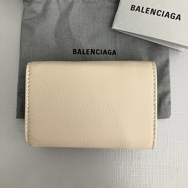 新作限定♪バレンシアガ コピー ペーパーミニウォレット 三つ折り ロゴ 3914461803N