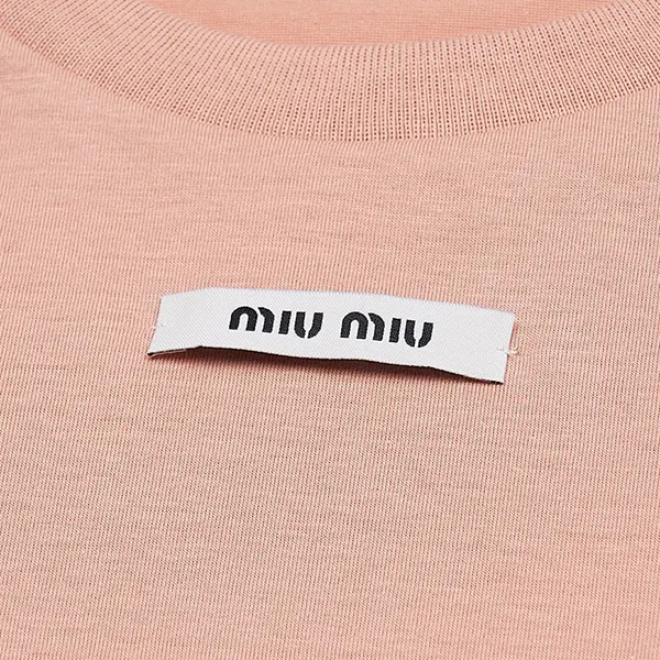 大人気!!新色!!ミュウミュウ コットン Tシャツ 激安 MJL963 1YXU F0236