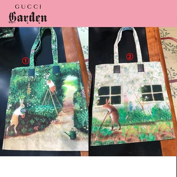 2025AWグッチ ガーデン 偽物 コラボ トートバックcanvas Menagerie 25329