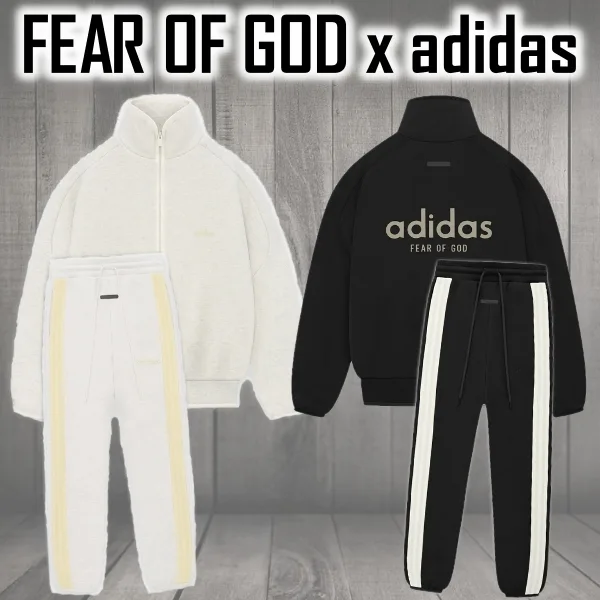 コラボ◆上下セット【FOG x アディダス 偽物】TOPS & BOTTOMS◆お得 人気