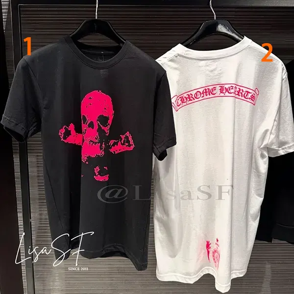 クロムハーツ FOTI フォティ ピンク 偽物 ロゴTシャツ w25041709