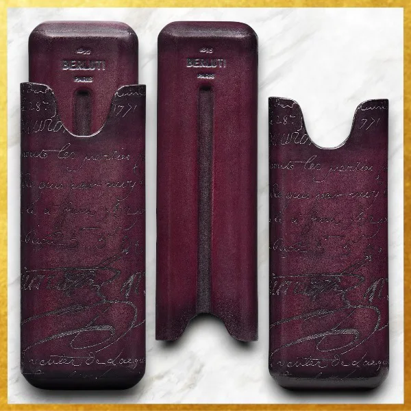 ベルルッティ スクリット レザー2シガーケース コピー GRAPES お洒落メンズに