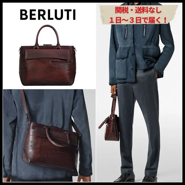 安いベルルッティ 偽物★トゥジュール ポケット スクリットレザー トートバッグ 25032809