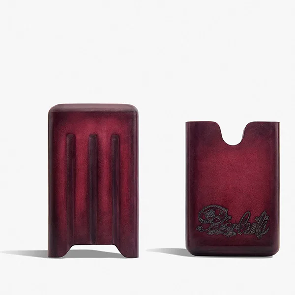 追跡付お洒落メンズに ベルルッティ スクリット 偽物 レザーシガー4ケース 赤 NEOV1