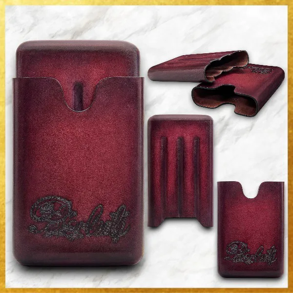 追跡付お洒落メンズに ベルルッティ スクリット 偽物 レザーシガー4ケース 赤 NEOV1