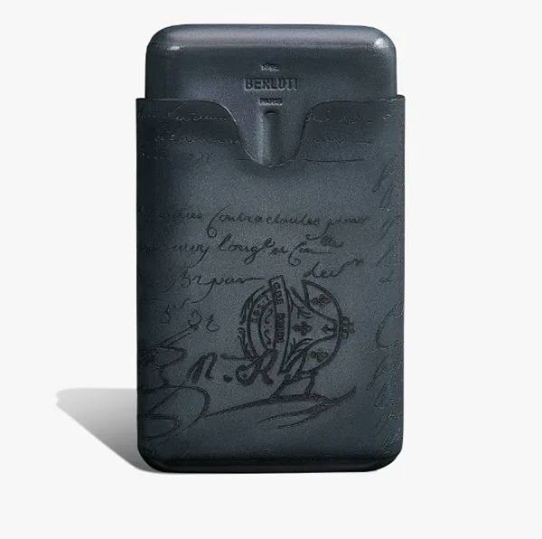 ベルルッティ シガーケース 4 コピー スクリットレザー 紺 4NEOV2