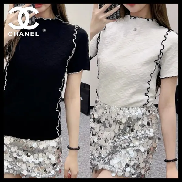 シャネル CCロゴ トップス 偽物 P79434 V71494