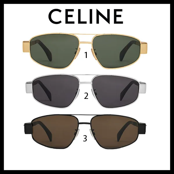 セリーヌ 偽物 Triomphe Metal 03 メタル・サングラス 3色 sl448515