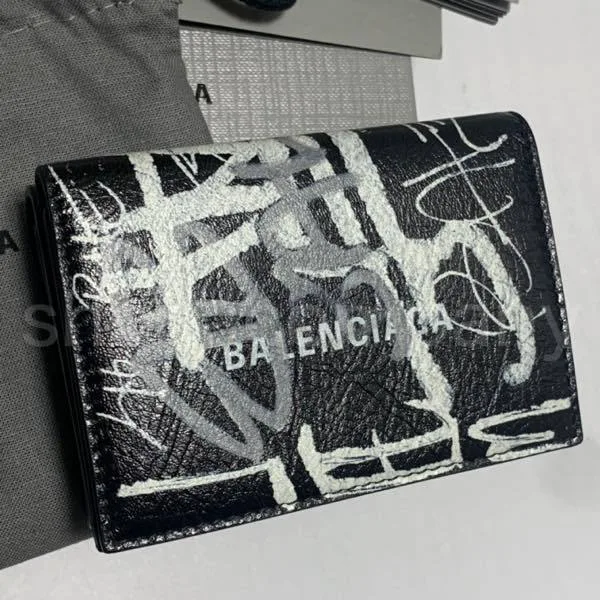 バレンシアガ◆グラフィティ 三つ折り財布 偽物 bl25423