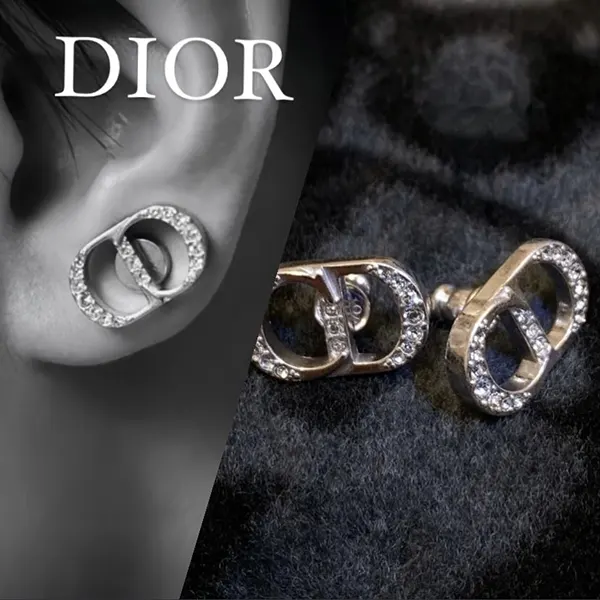 ディオール ピアス シルバー&クリスタル E2931HOMST_D990