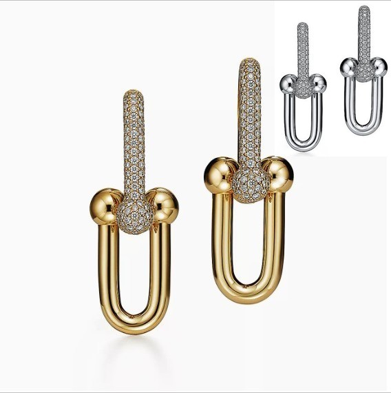 ティファニー ハードウェア ラージ リンク ピアス 2色 70353113