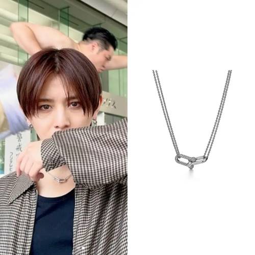 山田涼介 ティファニー ハードウェア ラージ ダブル リンク ペンダント 70353091