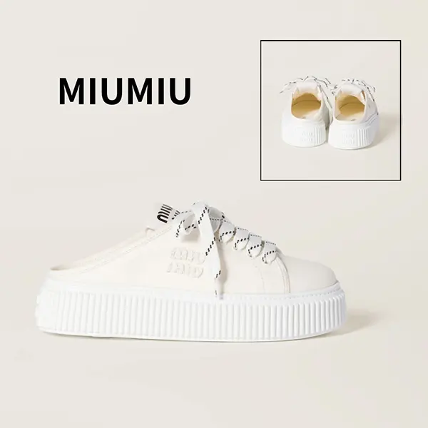 新色登場！ミュウミュウ デニムスニーカーミュール コピー 5E390E