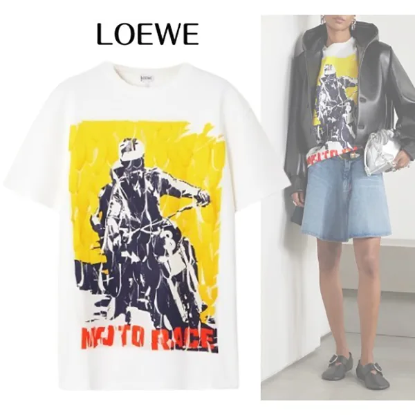 ロエベ リラックスフィット Tシャツ 偽物 コットンブレンド S540Y22X68