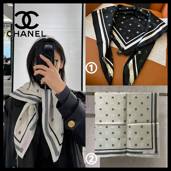 累積売上総額第１位！【ロゴ好き必見♡】シャネル コピー スカーフ 総柄 AAA777-B19447-NAFFW