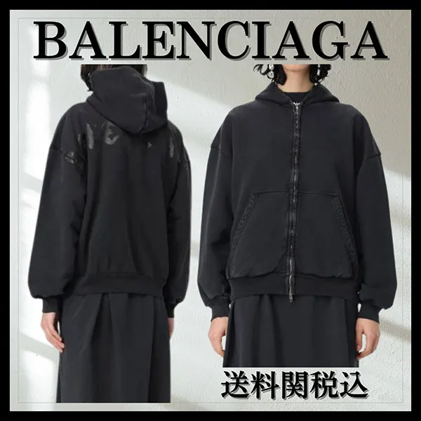 【ブティック】＊バレンシアガ パーカー 偽物＊Painted ジップ Hoodie アーキタイプフリース 803264TRVU11041