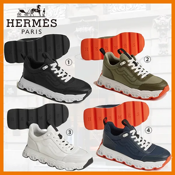 注目!エルメス スニーカー コピー商品 カーフスキン 4色 ams4415215